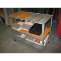 Orange/Grey 3-Tier Rolling Product Cart 39" x 20" x 34